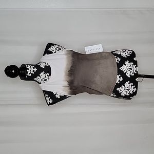 Athleta White to Brown Ombre Racerback Tank Top